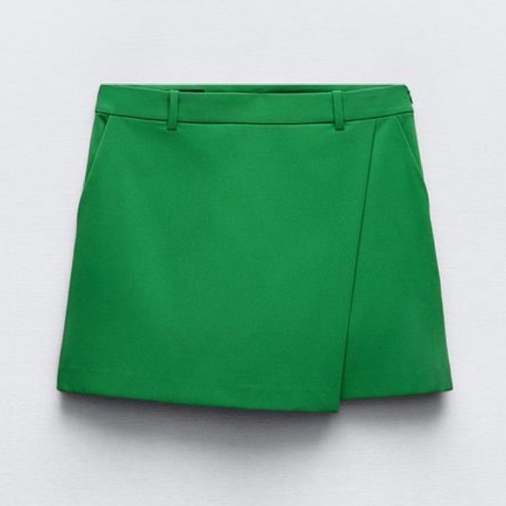Zara Wrap Front Skort Green - Picture 12 of 13